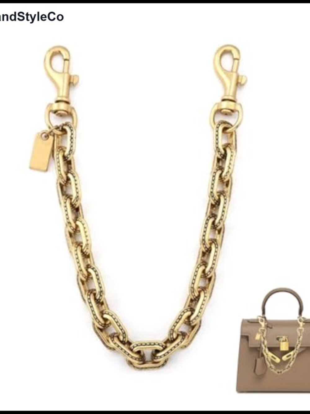 Racvofy Gold Bag Charm Chain Extender Purse Accessory Keychain Replacement